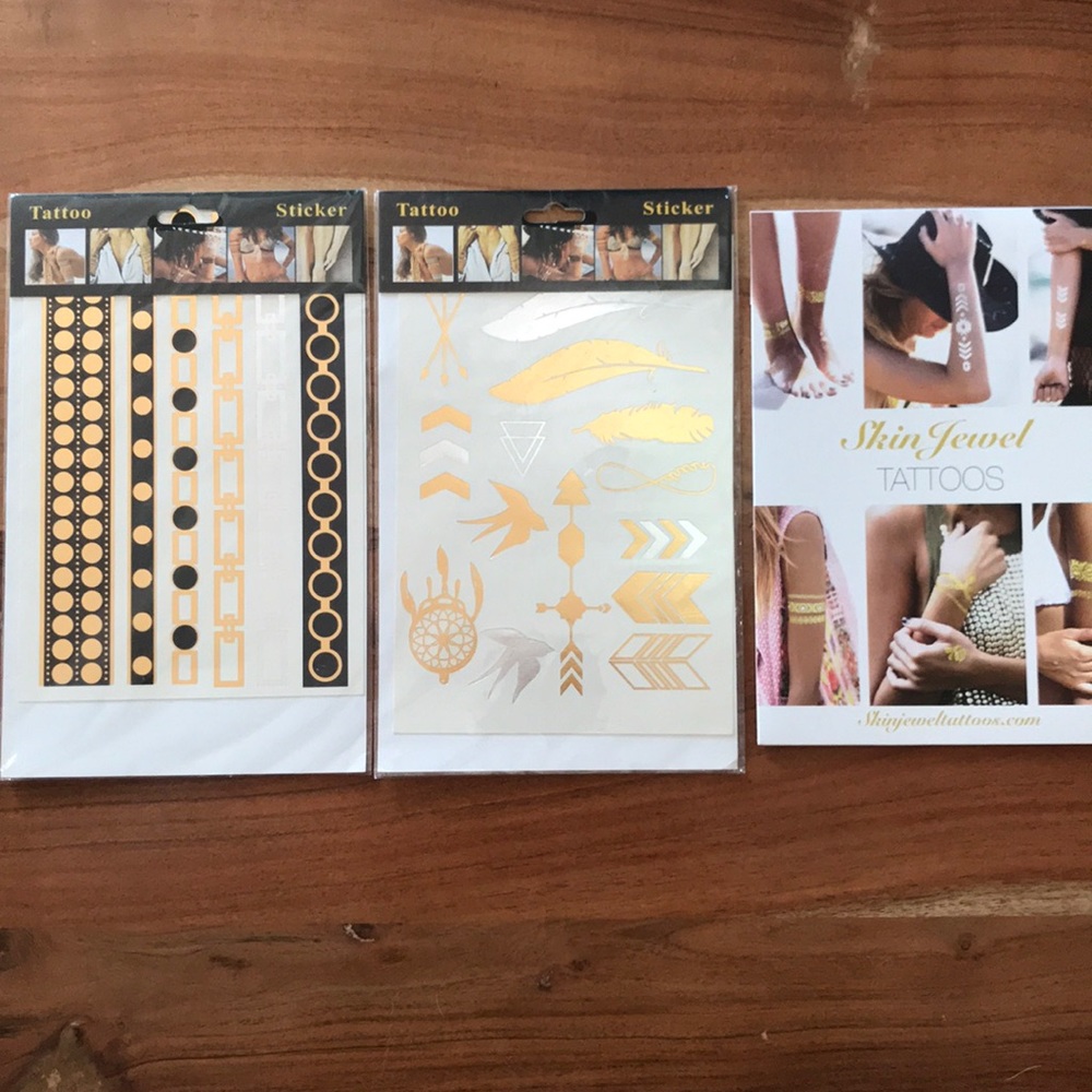NWT Metallic flash tattoos